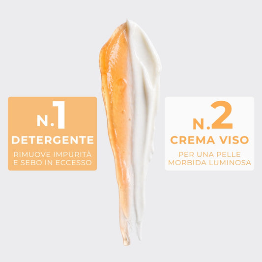DUO Oleogel Trasformante 1 deterge 2 crema viso